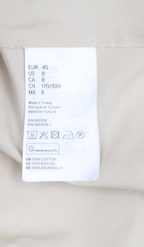H&M Women's Beige A-Line Dress Size 12