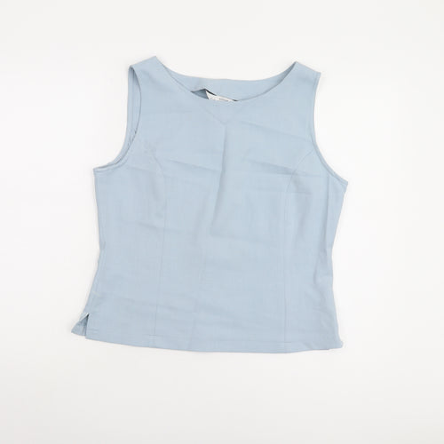 Modern Classics Women's Blue Basic V-Neck Tank Size 14