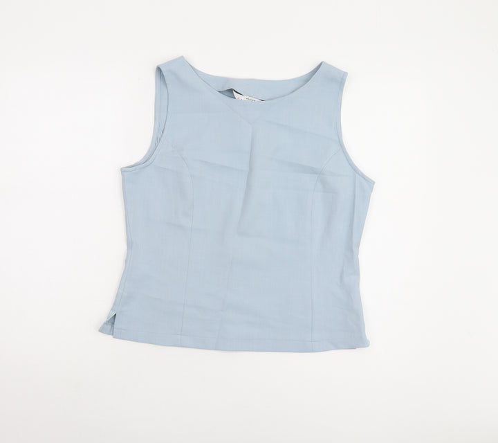 Modern Classics Women's Blue Basic V-Neck Tank Size 14