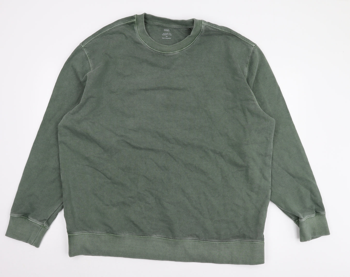 Marks and Spencer Men's Green Pullover Sweatshirt 2XL