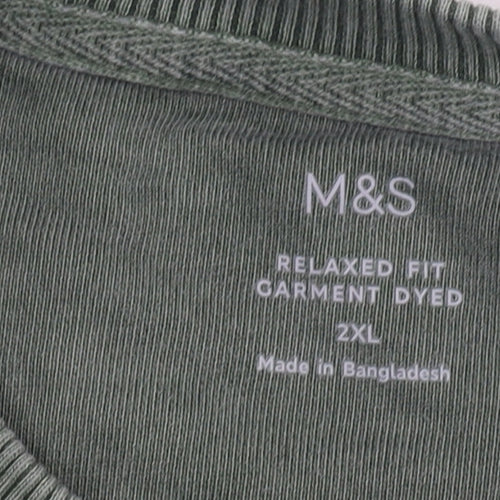Marks and Spencer Men's Green Pullover Sweatshirt 2XL