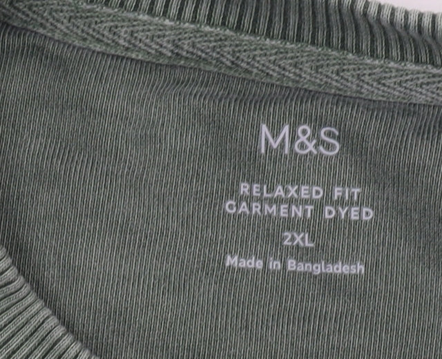 Marks and Spencer Men's Green Pullover Sweatshirt 2XL