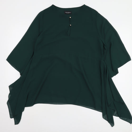 James Lakeland Women's Green Tunic Blouse Size 16