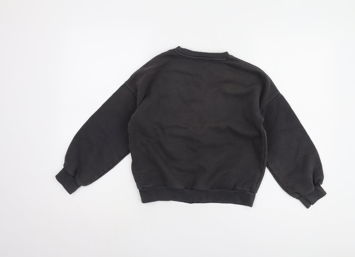 Marks and Spencer Girls Black Pullover Sweatshirt 9-10Y