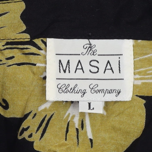 The Masai Clothing Company Women's Black L Floral Dress