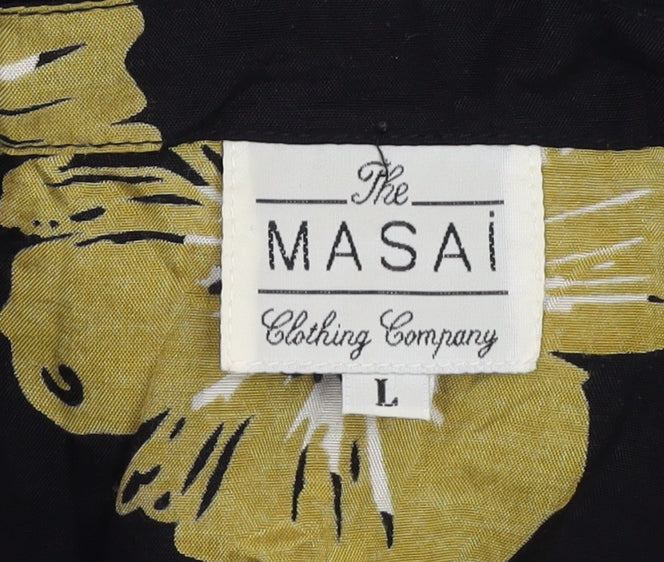 The Masai Clothing Company Women's Black L Floral Dress