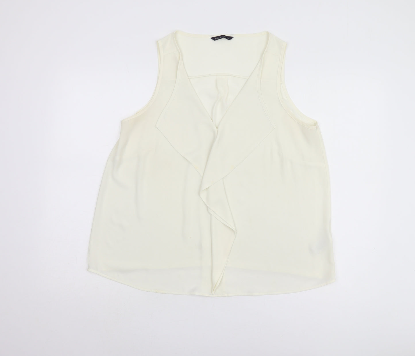 Marks and Spencer Women Ivory Tank Top, Size 14