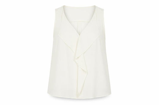 Front view of Marks & Spencer Women Ivory Tank Top, size 14