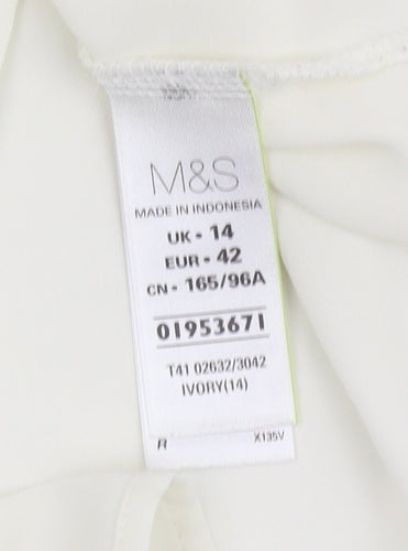 Marks and Spencer Women Ivory Tank Top, Size 14