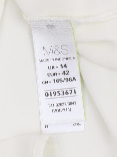 Marks and Spencer Women Ivory Tank Top, Size 14