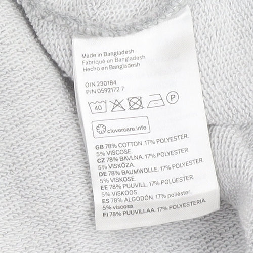 H&M Women’s Grey Pullover Sweatshirt Size 12 Regular