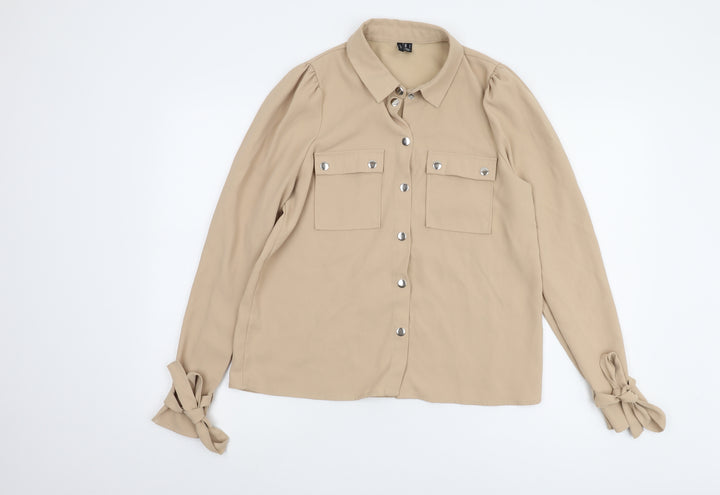 Vero Moda Women's Beige Button-Up Shirt - Size S