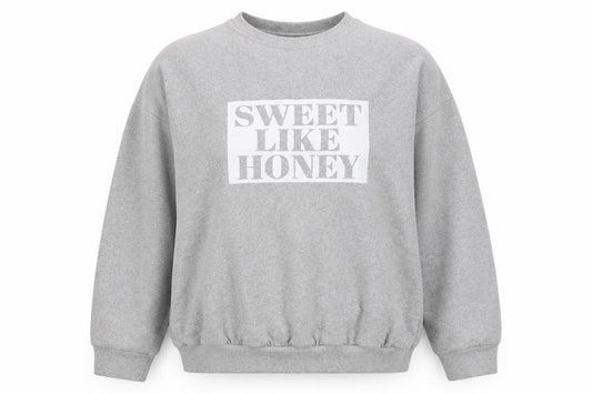 Front view of boohoo Women’s Grey Pullover Sweatshirt L