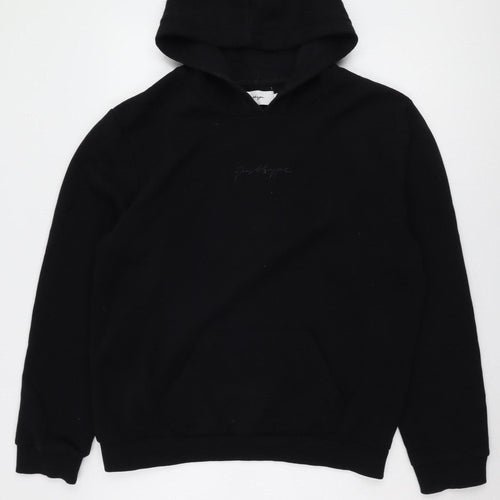 Just Hype Unisex Black Pullover Hoodie - Size 16