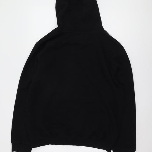 Just Hype Unisex Black Pullover Hoodie - Size 16