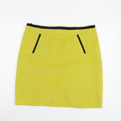 Marks and Spencer Women's Yellow Pencil Skirt Size 16