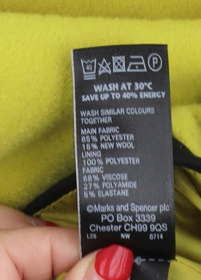 Marks and Spencer Women's Yellow Pencil Skirt Size 16