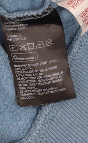 H&M Women's Blue Pullover Sweatshirt Size 12