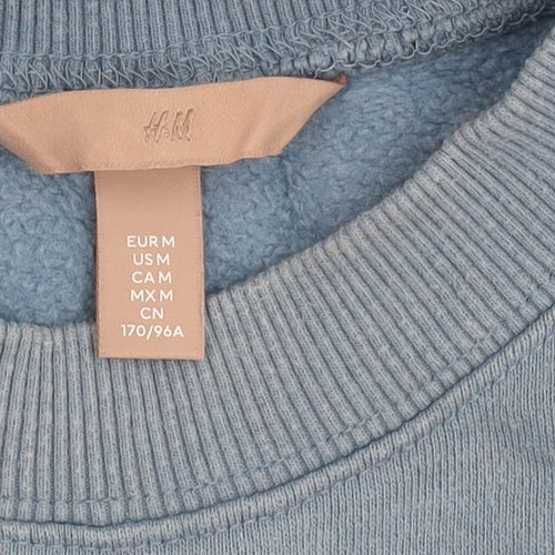 H&M Women's Blue Pullover Sweatshirt Size 12
