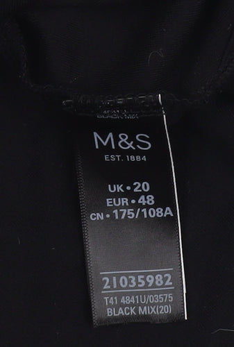 Marks and Spencer Women's Black Flutter Sleeve Blouse