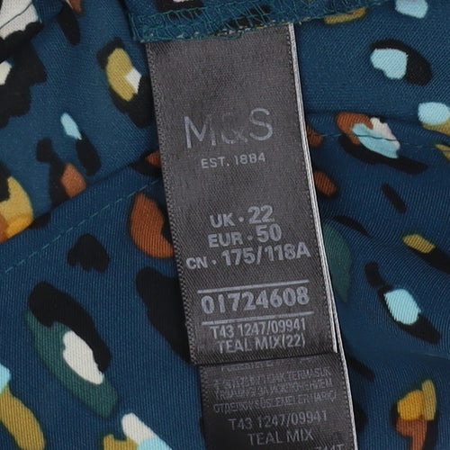 Marks and Spencer Women's Multicoloured Blouse, Size 22