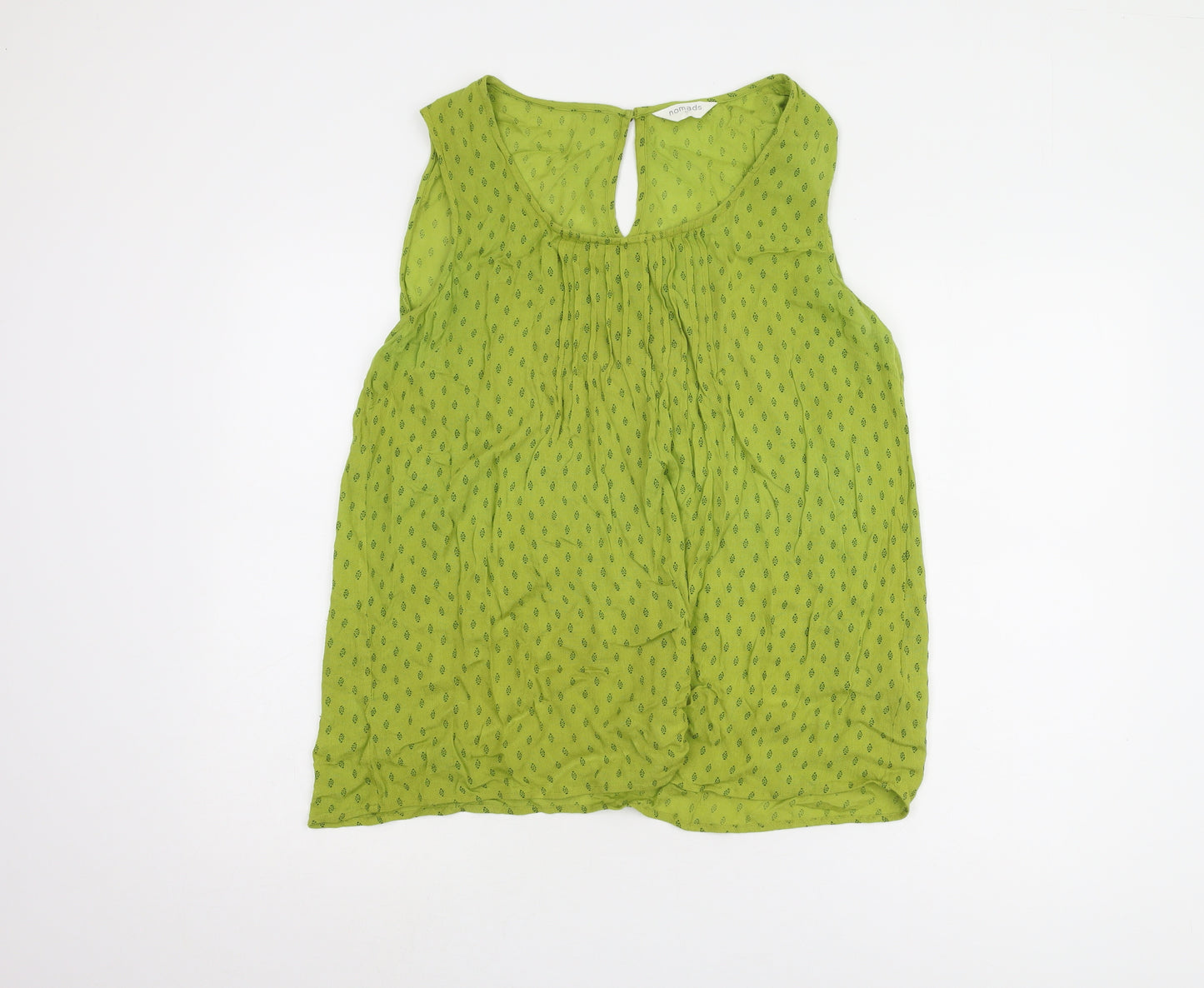 Nomads Women's Green Viscose Tank Top, Size 16