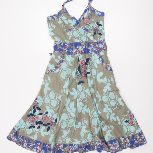Next Women's Multicoloured Floral Dress Size 10