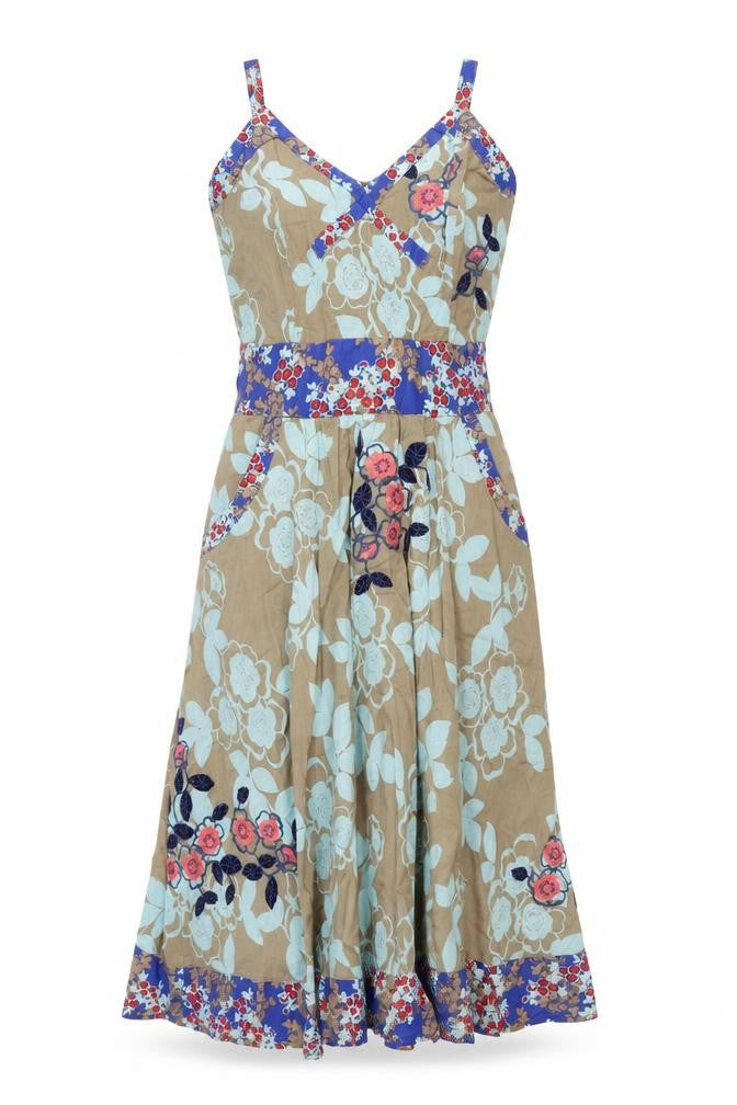 Front view of Next Women's Multicoloured Floral Dress, size 10