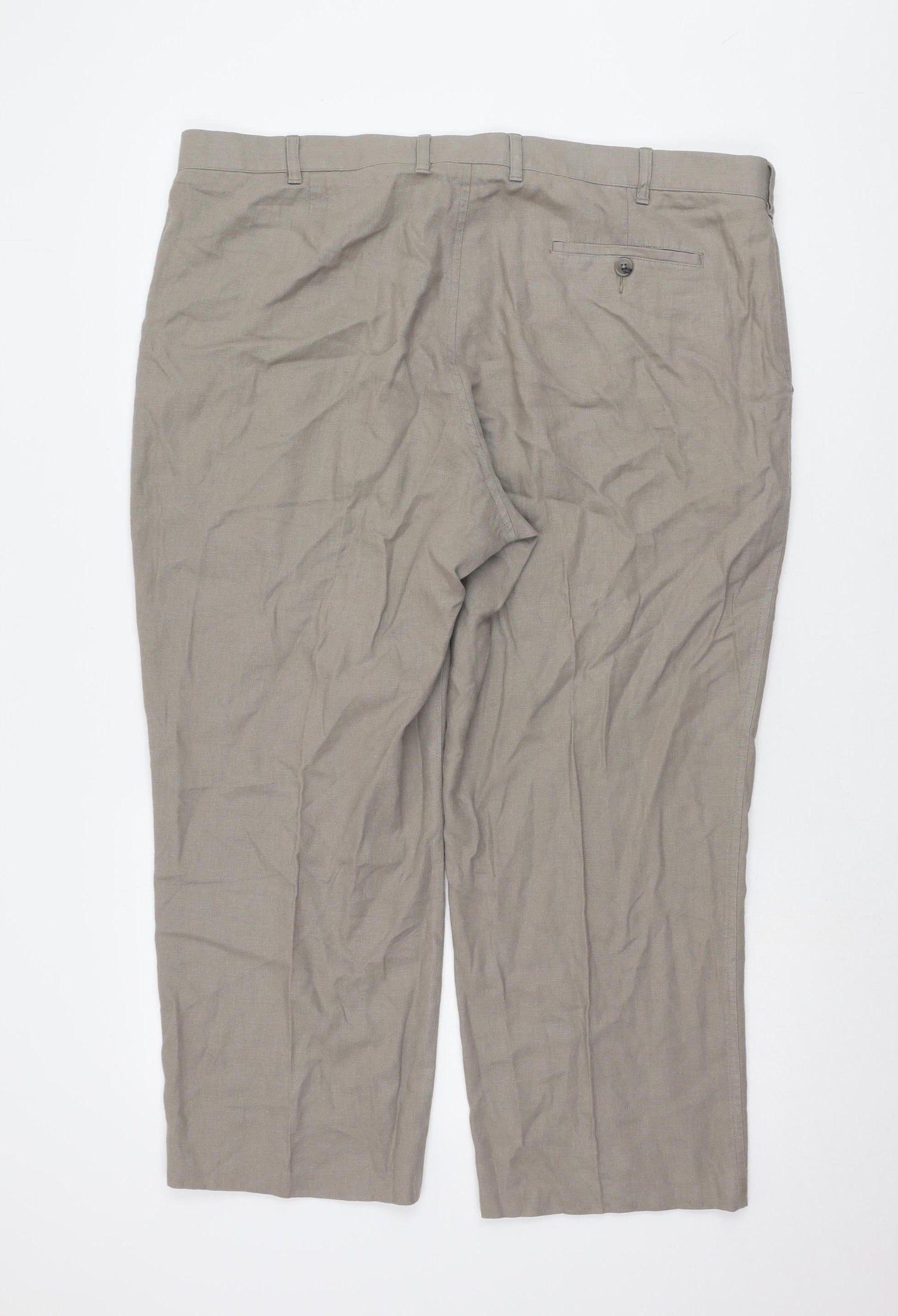 Marks and Spencer Men's Khaki Chino Trousers, Size 40