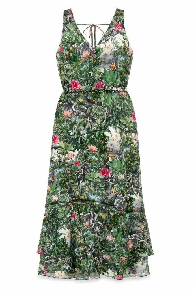 H&M Women’s Multicoloured Fit & Flare Midi Dress Size 10