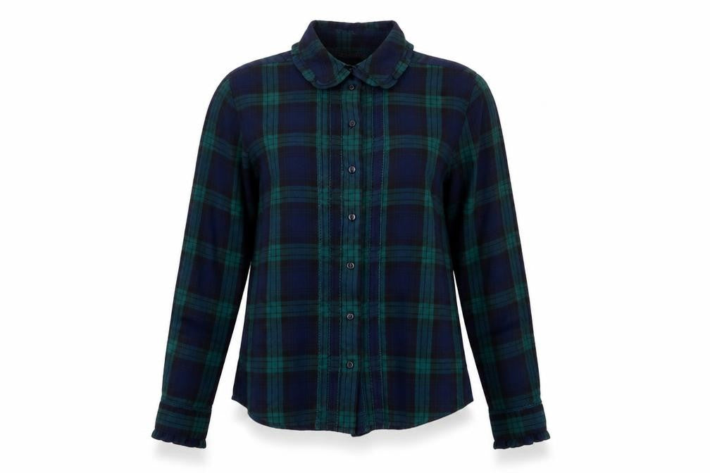 Front view of Miss Selfridge Women's Multicoloured Button-Up Shirt