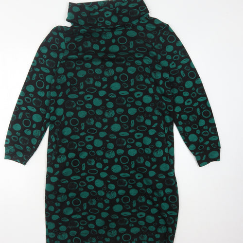 Roman Women's Multicoloured Cowl Neck Dress Size 10