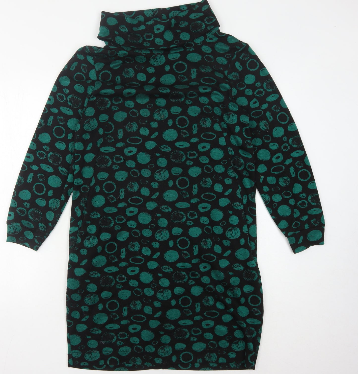 Roman Women's Multicoloured Cowl Neck Dress Size 10