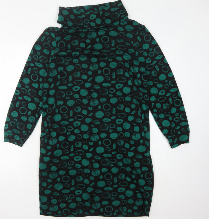 Roman Women's Multicoloured Cowl Neck Dress Size 10