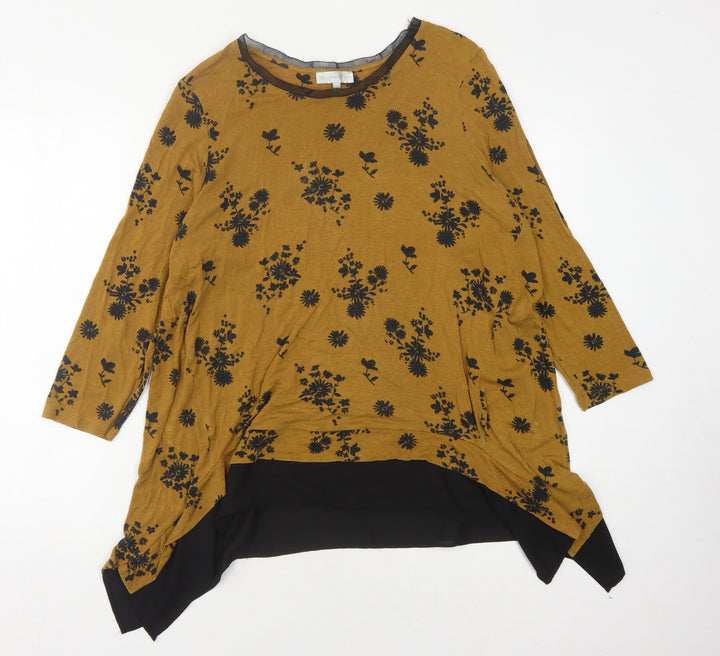 RJR.John Rocha Women's Brown Floral Jersey Top