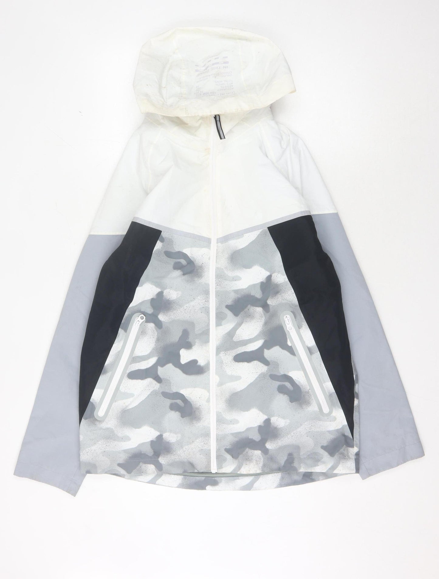 Next Boys Camouflage Rain Coat 16 Years White Grey
