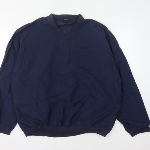 IZOD Men's Blue XL V-Neck Sweatshirt with Logo
