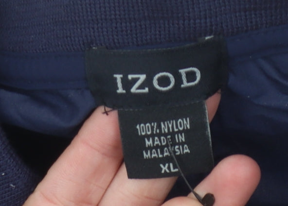 IZOD Men's Blue XL V-Neck Sweatshirt with Logo