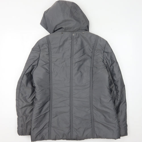 Precis Women's Grey Hooded Jacket Size 12