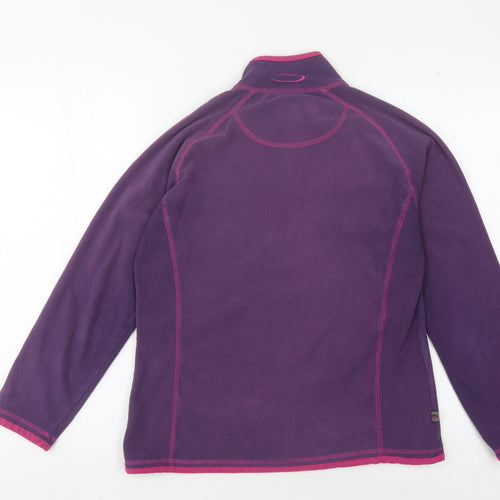 Mountain Life Women's Purple 1/4 Zip Fleece Sweatshirt