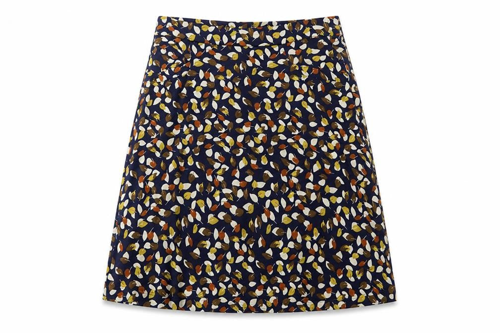 Front view of WoolOvers Women's Multicoloured Floral Skirt L