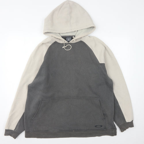 Oakley Men's XL Grey Pullover Hoodie with Drawstring