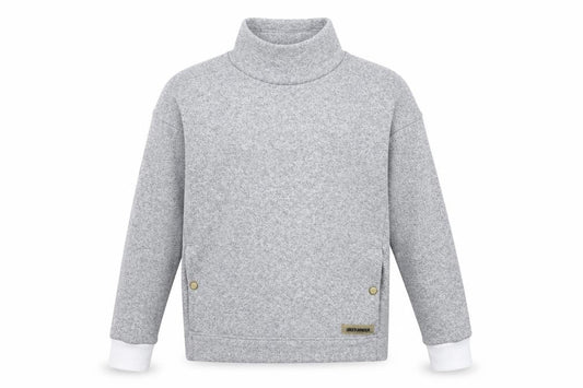 Front view of Under Armour Grey unisex graphic sweatshirt, size S, insulated