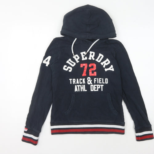 Superdry Women's Blue Pullover Hoodie Size 8