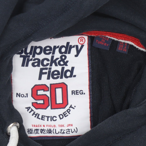 Superdry Women's Blue Pullover Hoodie Size 8