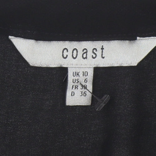Coast Women's Black Wrap Top, Size 10