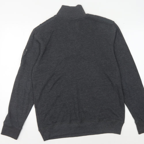 Debenhams Men's Grey Pullover Jumper, Medium, High Neck
