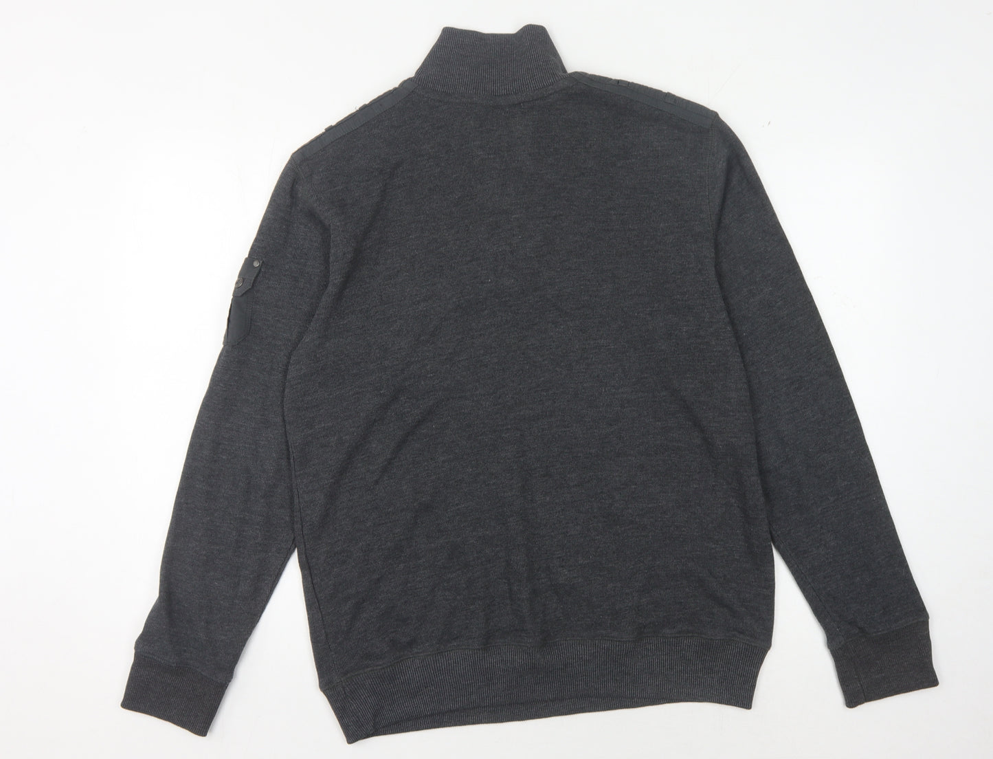 Debenhams Men's Grey Pullover Jumper, Medium, High Neck