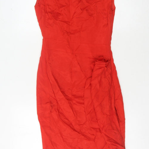 Karen Millen Red Women's Sleeveless Dress Size 6