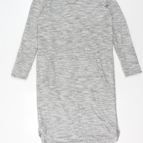 White Stuff Grey Women's Long Sleeve Shift Dress Size 10